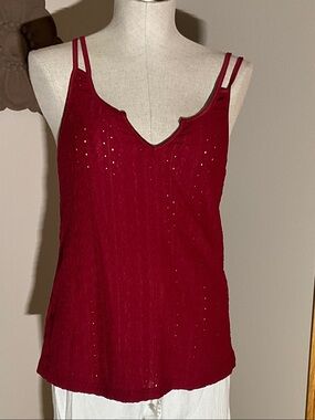 Women's Red Lightweight Strappy Tank Top